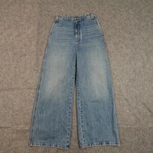 KHAITE Light Blue Wide-Leg Flare Jeans